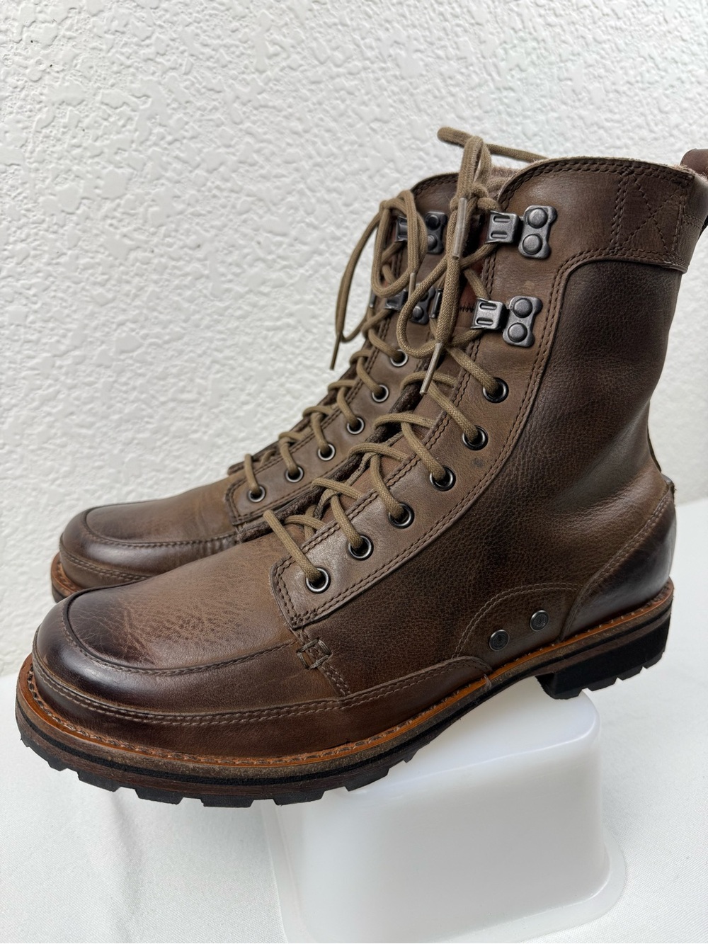 Sorel | Leather Moc Toe Lace-Up Boots Brown | Men's 9.5 - Picture 11 of 14